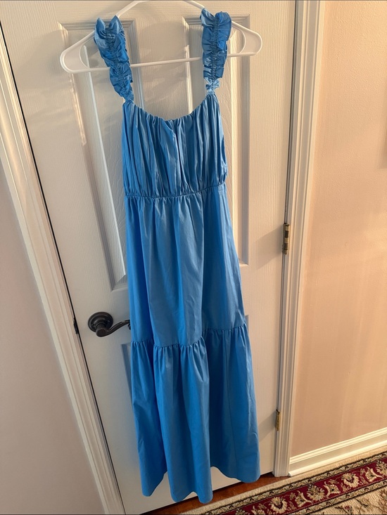 Abercrombie & Fitch Dresses & Skirts - NWT Abercrombie & Fitch Blue Ruffle Strap Maxi Dress